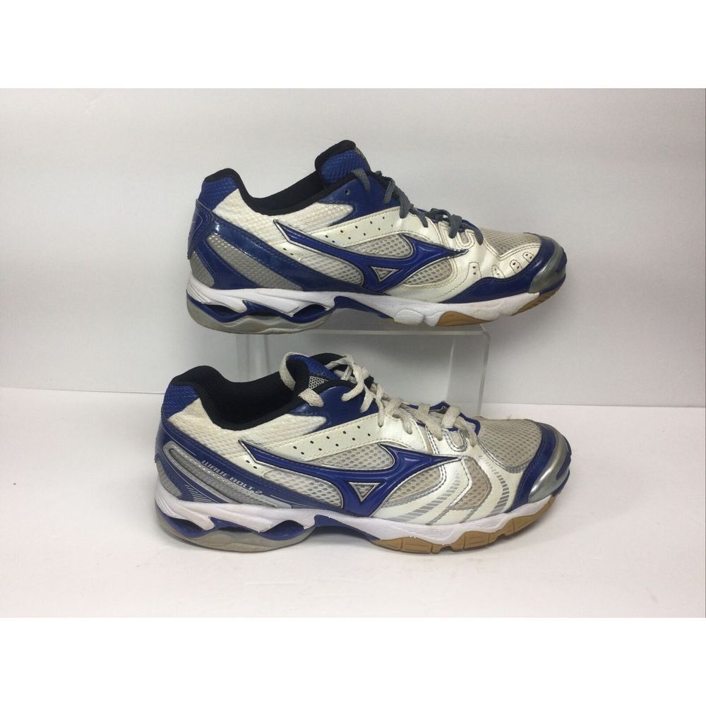Mizuno 9KV-38625 Wave Bolt 2 Womens Sz 10 Shoes Blue Mesh Volleyball Sneakers